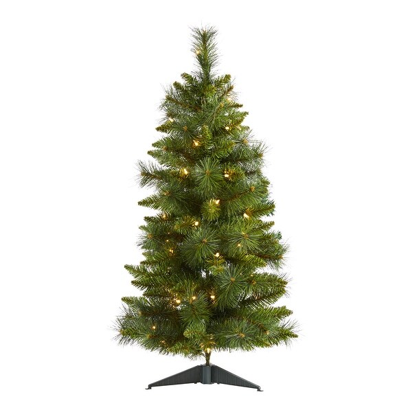 3' New Haven Pine Christmas Tree with 50 Warm White LED Lights