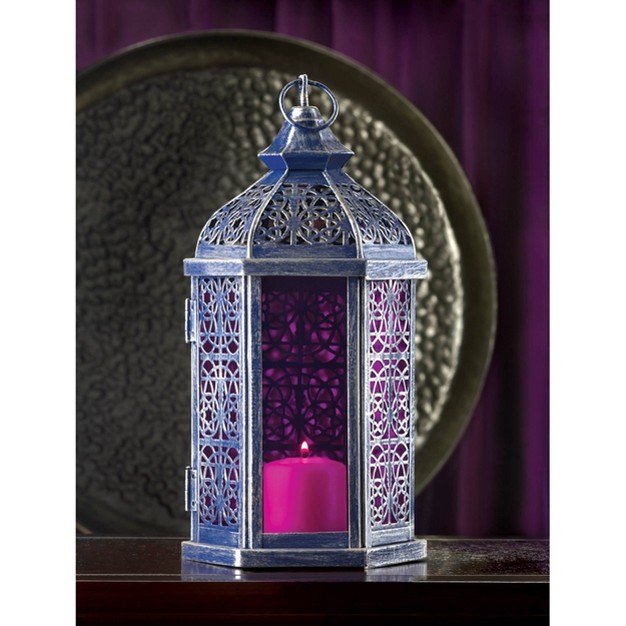 Metal Enchanted Outdoor Lantern Purple Zingz amp Thingz