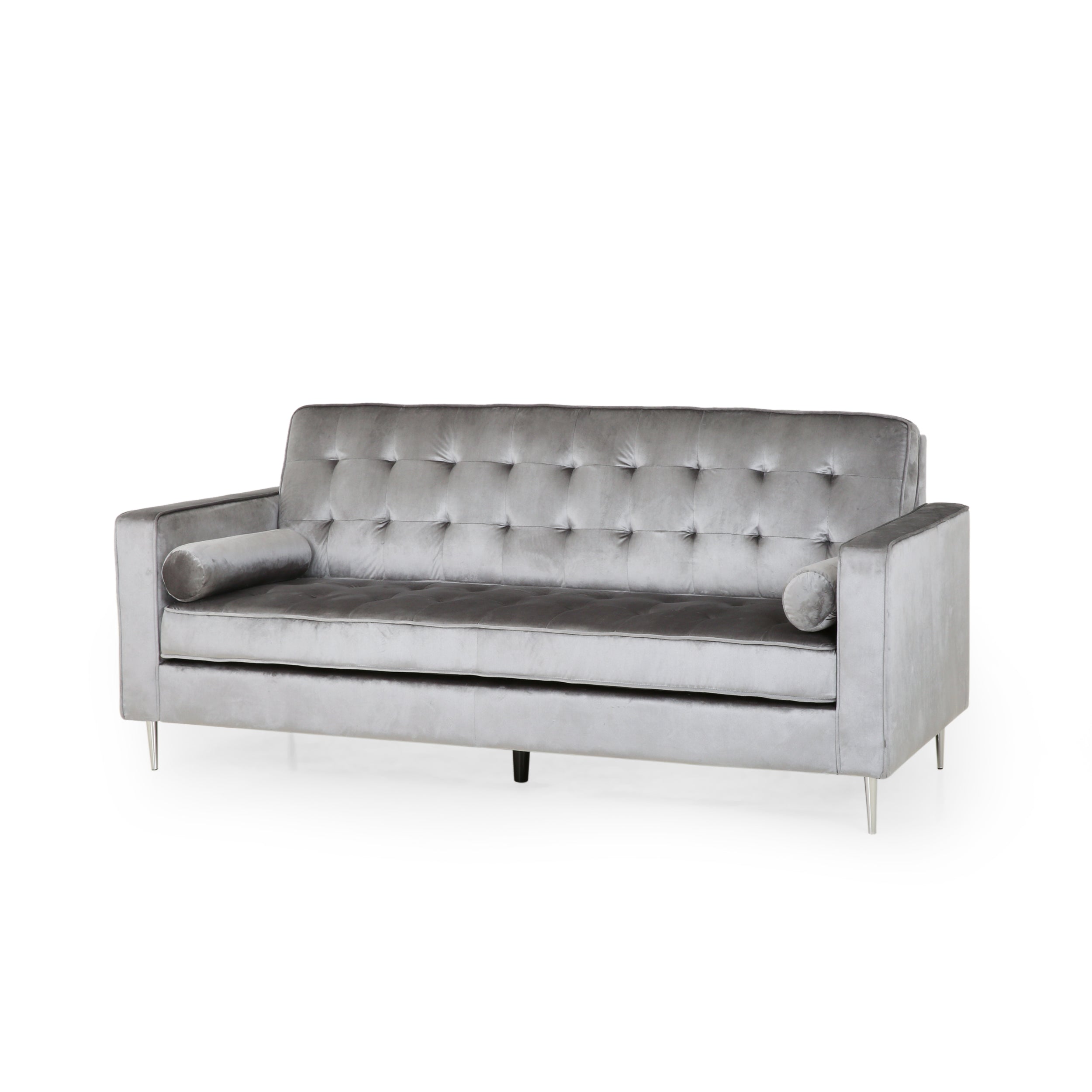 Jamorion Modern Glam Tufted Velvet 3 Seater Sofa