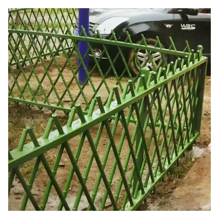 High Quality Low Price Factory Supply China Powder Coated Green/Yellow Garden Bamboo Fence