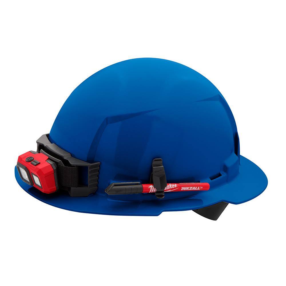 MW BOLT Blue Type 1 Class E Full Brim Non-Vented Hard Hat with 4 Point Ratcheting Suspension 48-73-1105