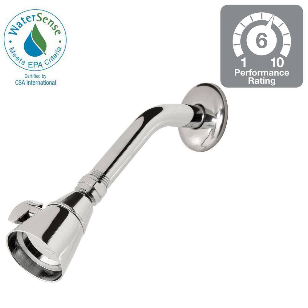 Glacier Bay 2-Spray 2.2 in. Single Wall Mount Fixed Adjustable Shower Head in Chrome 8464000HC