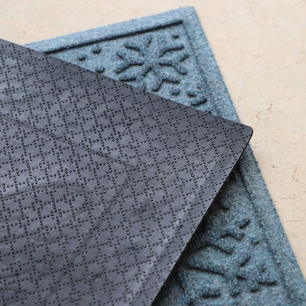 Snowflake Door Mat Bluestone