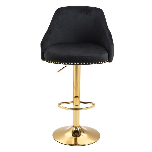 Velvet Upholstered Bar Stools