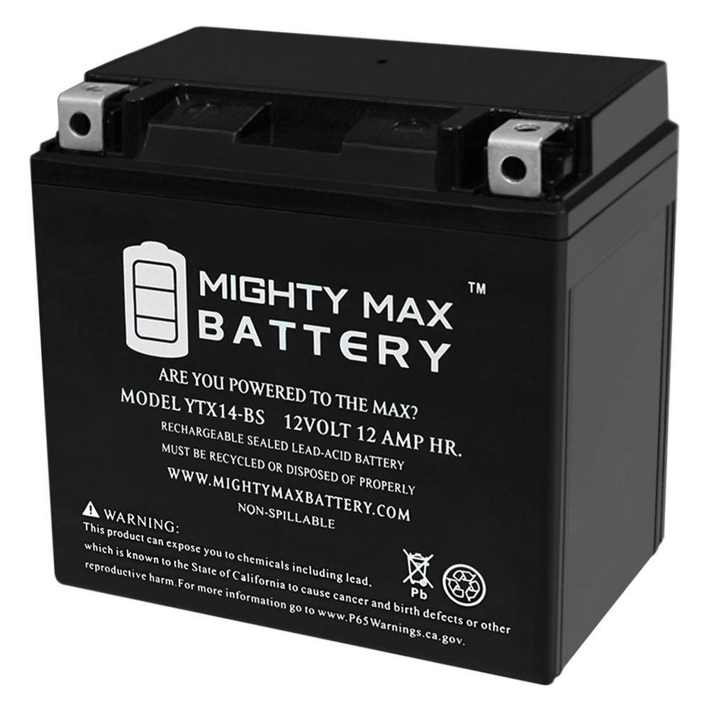 MIGHTY MAX BATTERY YTX14-BS Replacement for ATV HONDA TRX 500 Rubicon Foreman Rancher YTX14-BS3