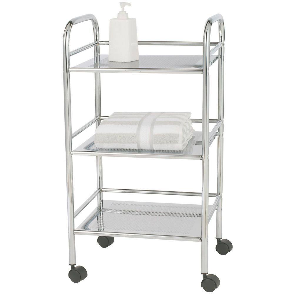 Wenko Exclusive 3-tier Chrome 4-Wheeled Bath Cart 12285100