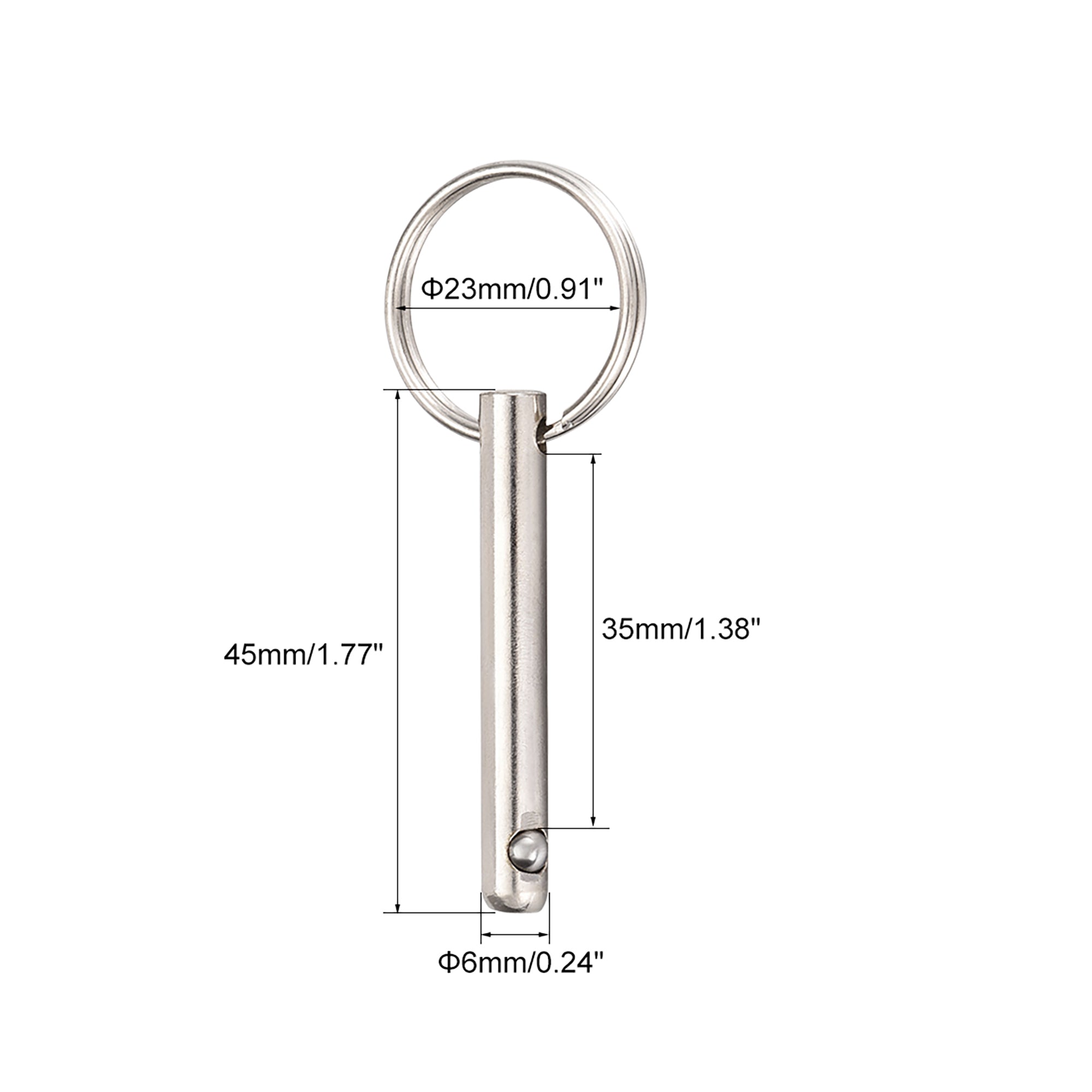 Quick Release Pin 6mmX45mm Marine Hardware for Boat Bimini Top Deck Hinge 2pcs