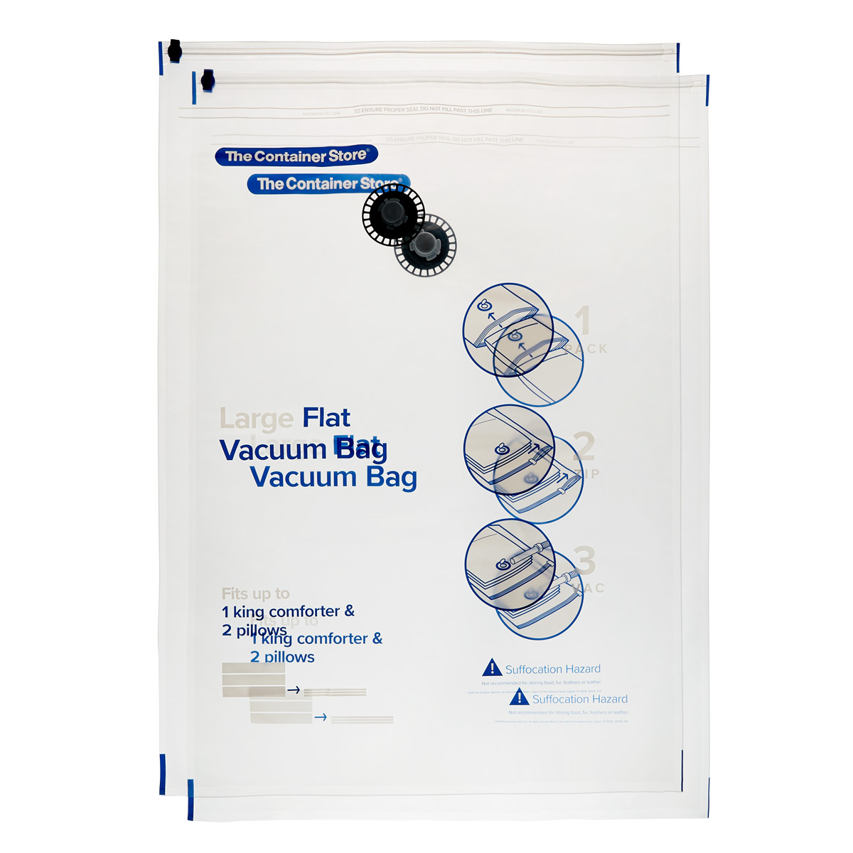 Flat Vacuum Bags Set of 2