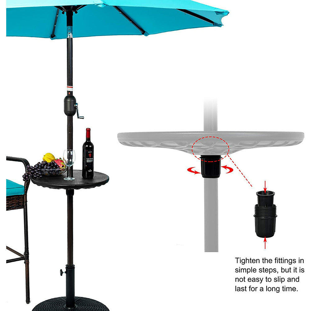 Adjustable Umbrella Table, Portable Round Umbrella Table with Umbrella Hole, For Beach Patio Garden Poolside 20In Dia.