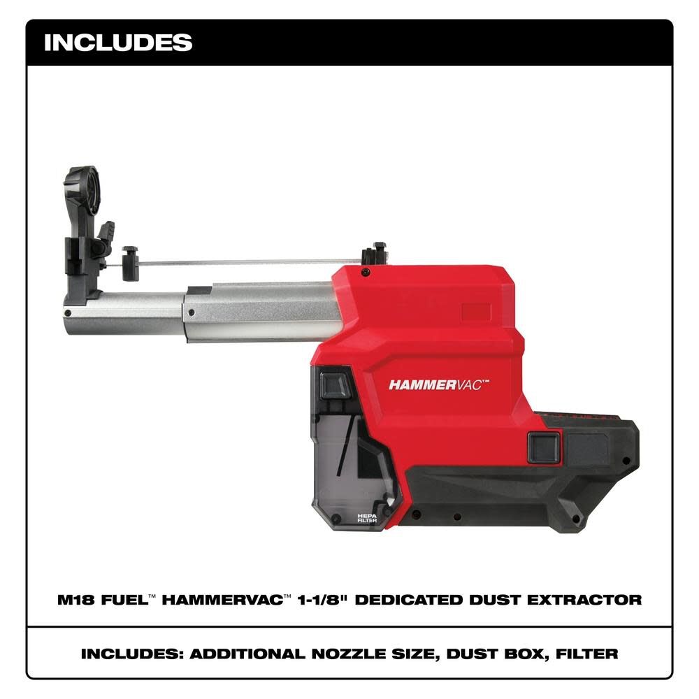 Milwaukee M18 FUEL HAMMERVAC 1-1/8