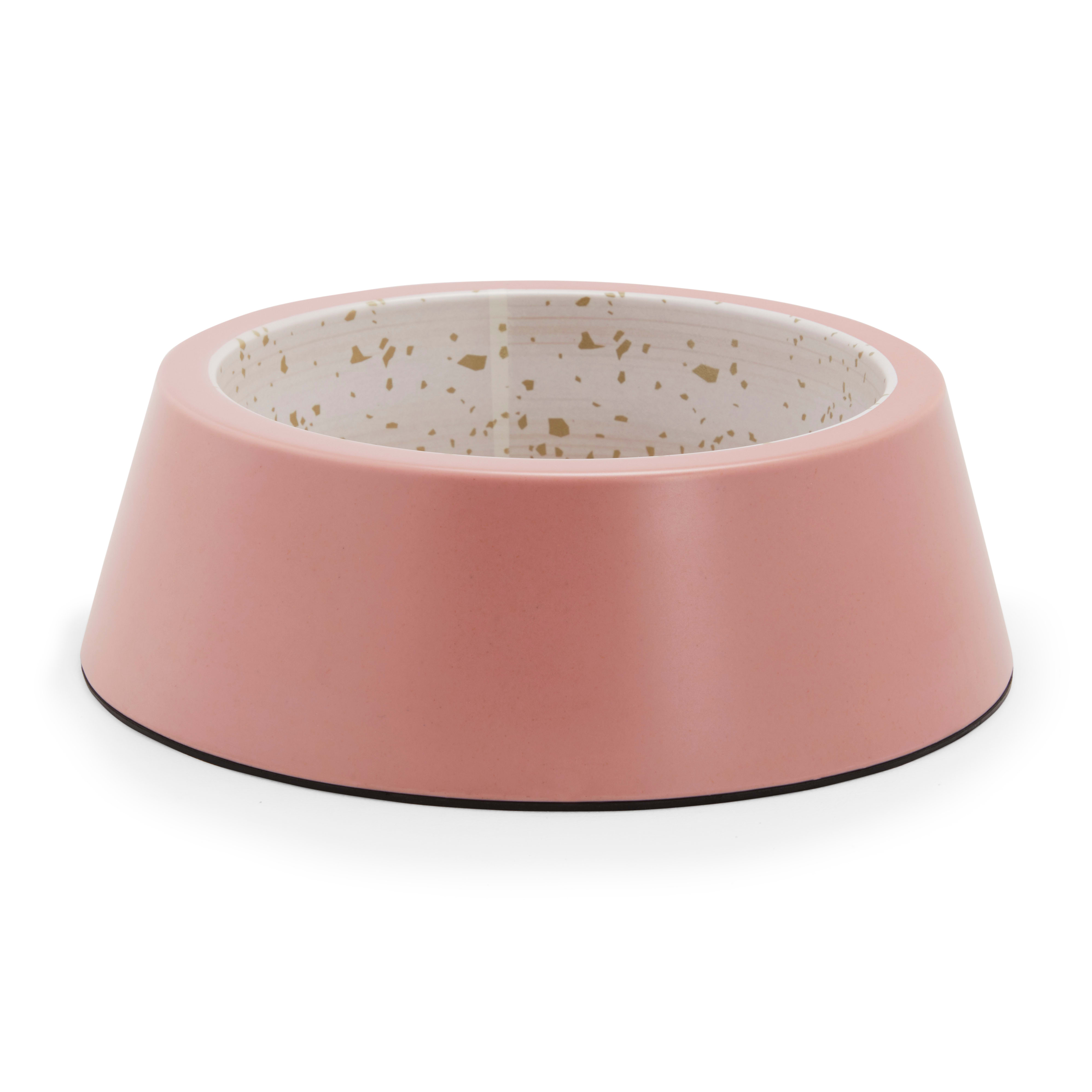 EVERYYAY Dining In Mauve amp; Bamboo Dog Bowl， 1.75 Cups