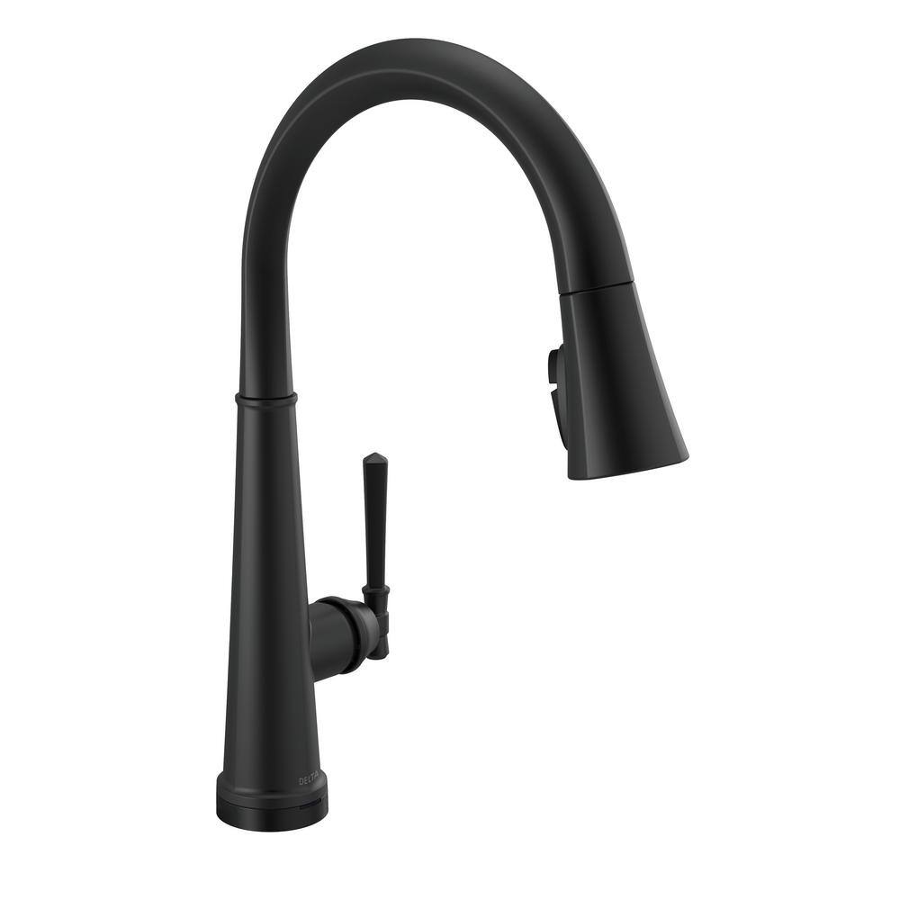 Delta Emmeline Single-Handle Pull-Down Sprayer Kitchen Faucet with Touch2O and ShieldSpray in Matte Black 9182T-BL-DST