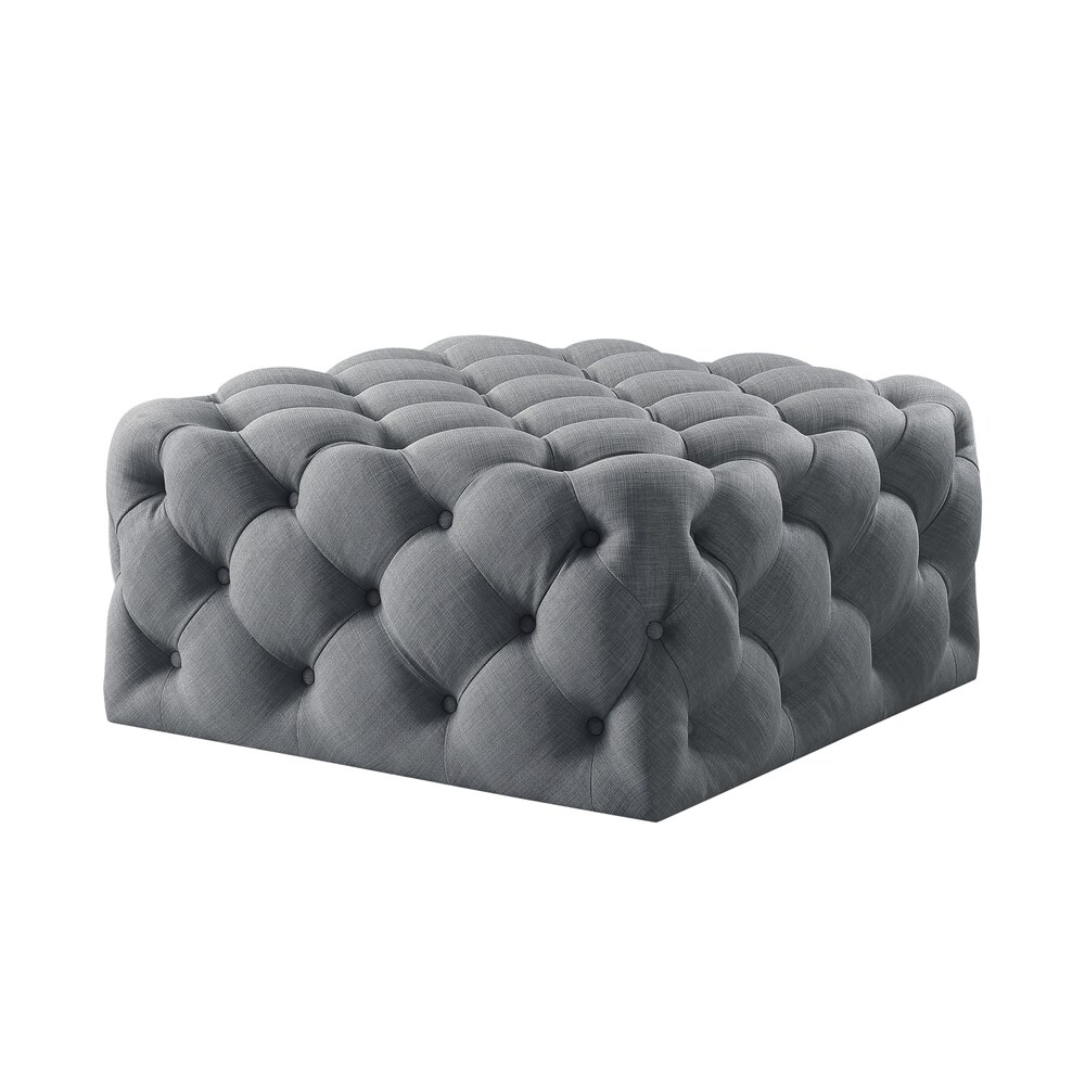 Gordon Diamond Tufted Square Shape Cocktail Ottoman