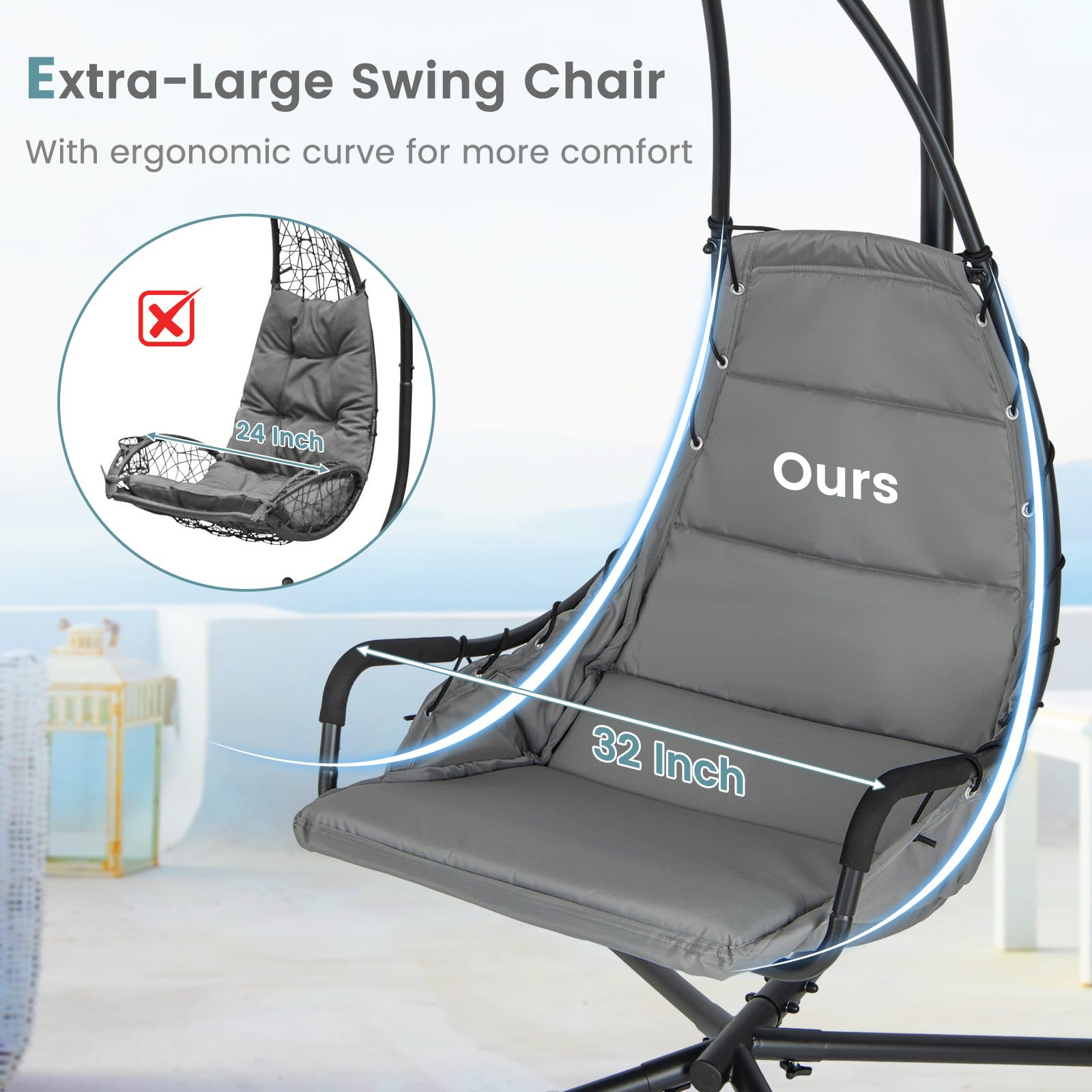 Giantex Hanging Chair with Stand