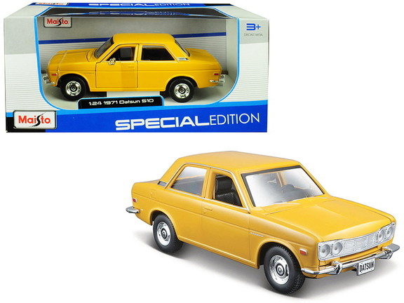 Maisto 31518y  1971 Datsun 510 Yellow Special Edi...