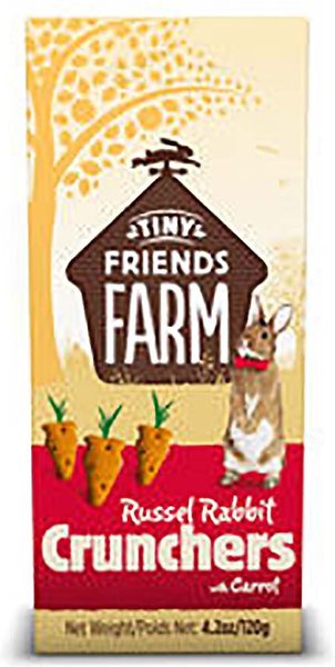 Tiny Friends Farm Russel Crunchers Rabbit and Guinea Pig Treats， 4.2-oz bag