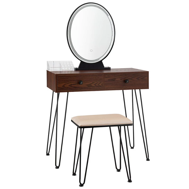 Industrial Makeup Dressing Table with 3 Lighting Modes