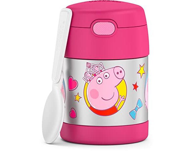 Thermos Funtainer 10 Ounce Stainless Steel Vacuum Insulated Kids Food Jar With Spoon Peppa Pig