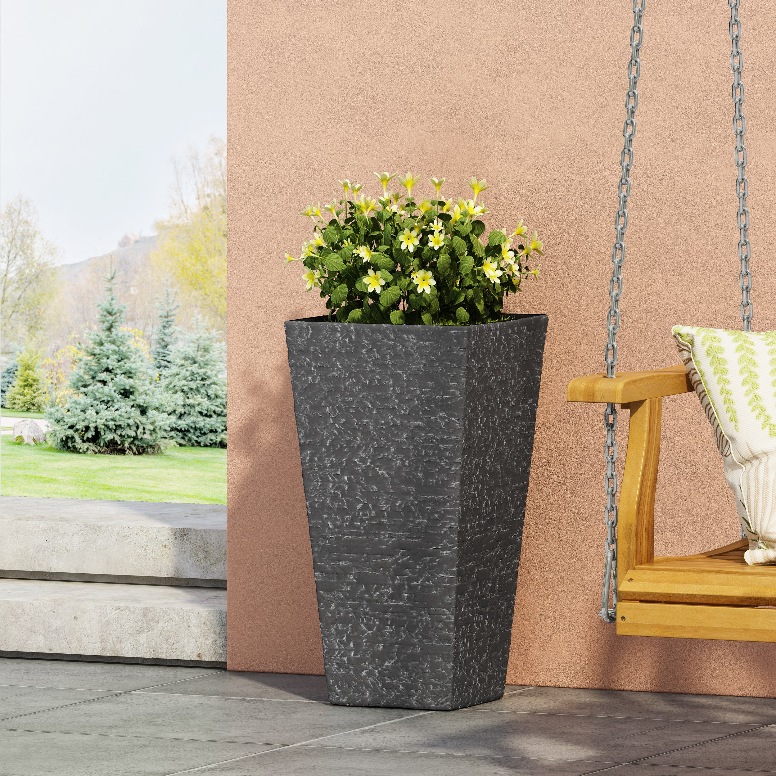 Tengren Outdoor Cast Stone Planter