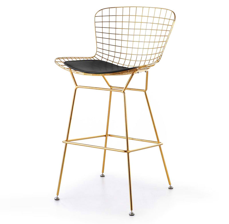 Wire Bar Stool & Pu Leather Cushion Bp8601-G