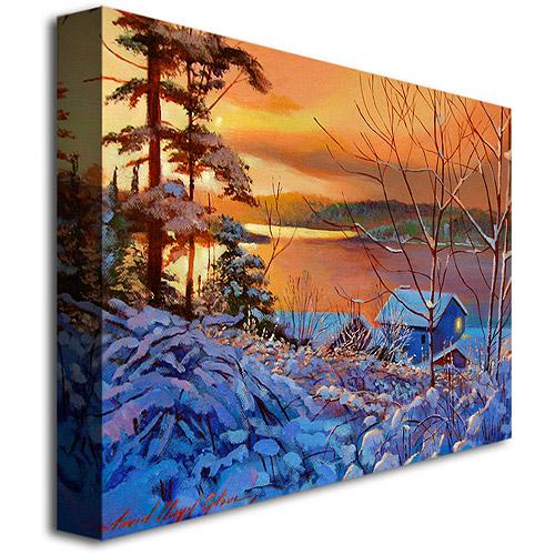 Trademark Art Winter Day Begins Canvas Wall Art by David Lloyd Glover