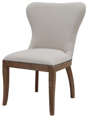 Dorsey Fabric Chair  (Set of 2)   Transitional   Dining Chairs   by VirVentures  Houzz