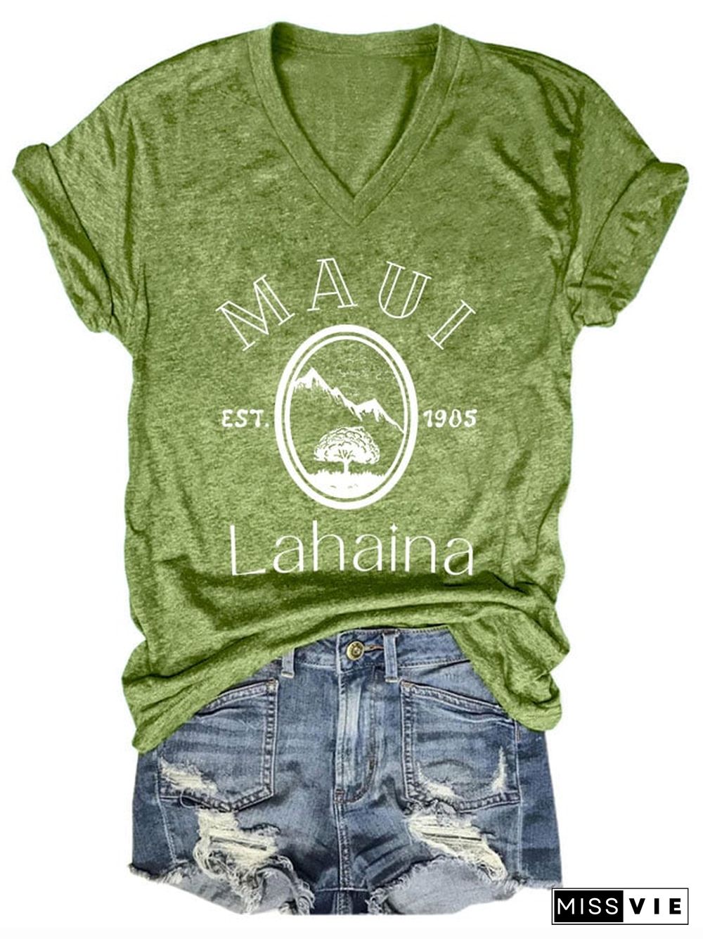 Women's Lahaina Maui Est 1802 aloha forever Casual T-Shirt