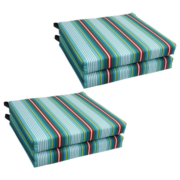 20-inch by 19-inch Patterned Outdoor Chair Cushions (Set of 4)