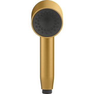 KOHLER Statement 1-Spray Patterns with 2.5 GPM 2.5 in. Wall Mount Handheld Shower Head in Vibrant Brushed Moderne Brass 26286-2MB