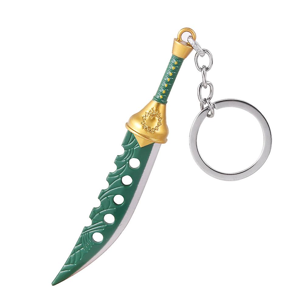 Anime The Seven Deadly Sins Meliodas Dragon Handle Broken Sword Keychain Nanatsu No Taizai Cosplay Weapon Model Key Chain Gift，gray