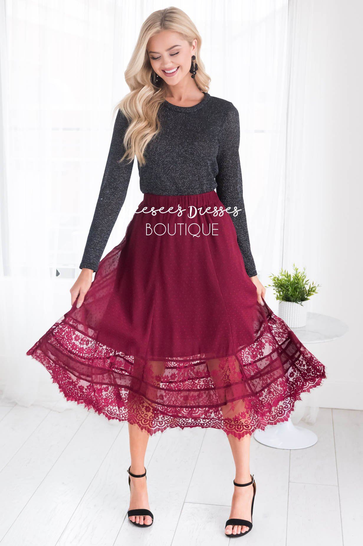 Sheer Joy Lace Skirt