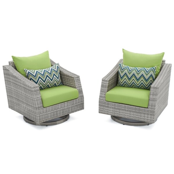 Cannes 6 Piece Sunbrella Outdoor Patio Love and Motion Club Seating Set