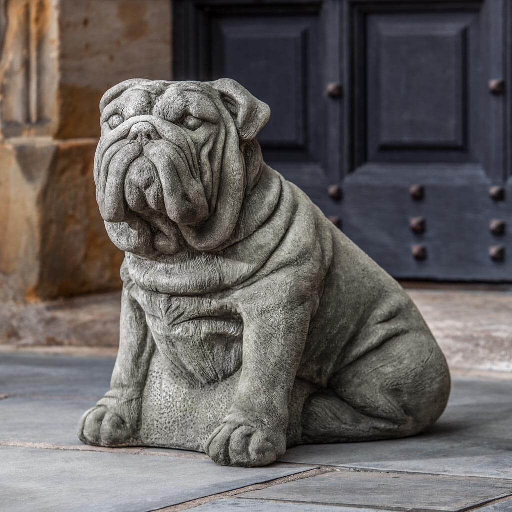 Campania International Antique Bulldog Statue