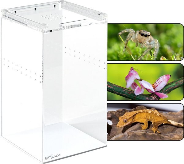 REPTI ZOO Magnetic Acrylic Case Terranium， 1.2 gal