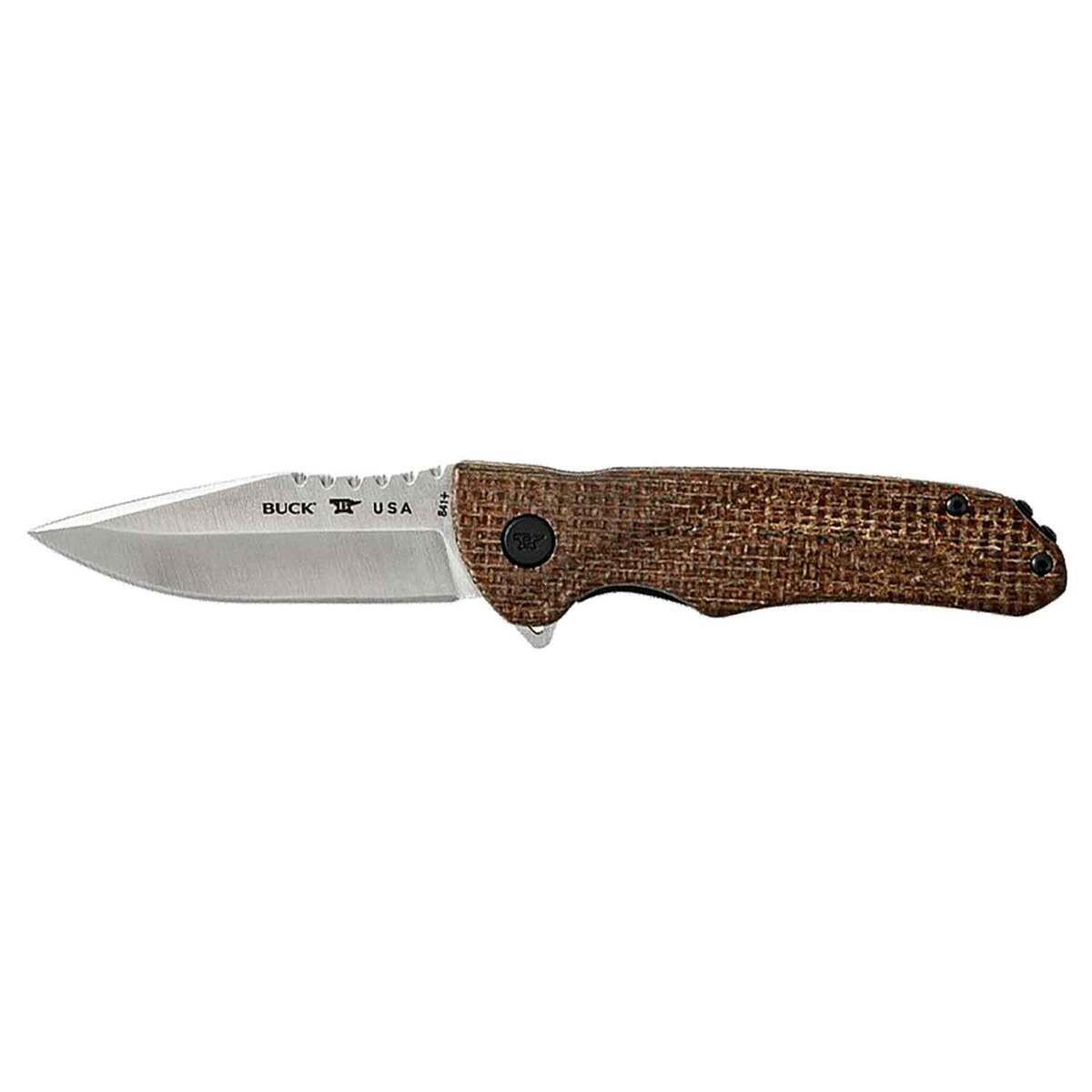 Buck Knives Sprint Pro 3.06in Folding Knife  Burlap Micarta