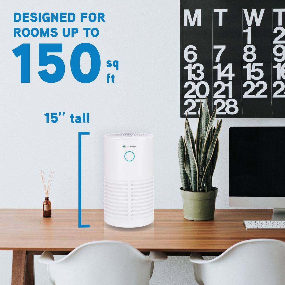 GermGuardian 360 4-in-1 Air Purifier with HEPA Filter UV Sanitizer for Medium Rooms up to 150 Sq. Ft. White AC4711W