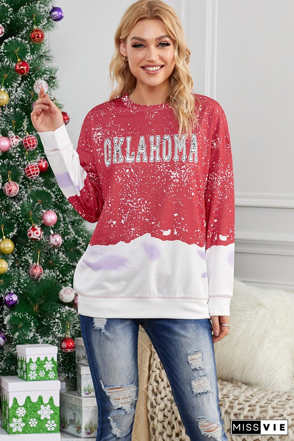 Crimson Bleached Sweatshirt