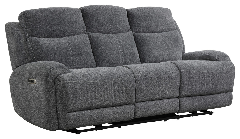 Parker Living Bowie Bizmark Grey Power Sofa   Transitional   Sofas   by Parker House  Houzz