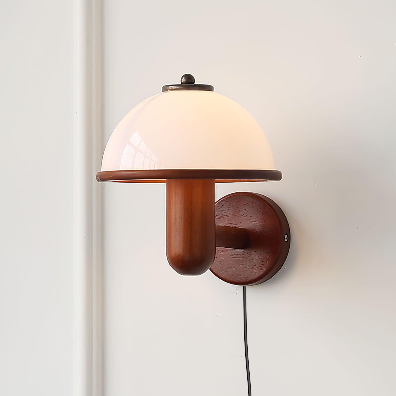 Mushroom Wood Wall Lamp