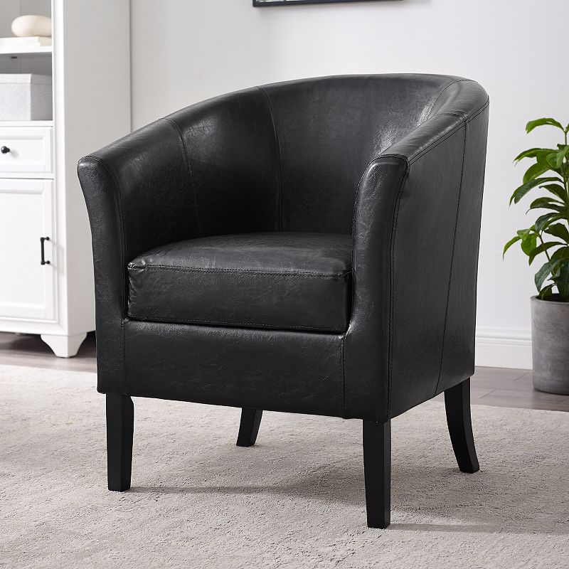 Linon Simon Club Barrel Arm Chair