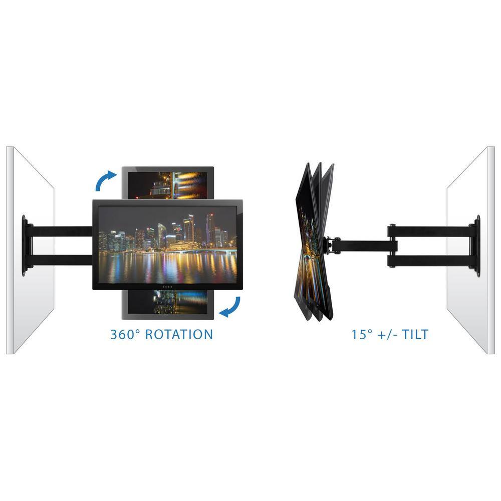 mount-it! Small Full Motion TV Wall Mount for 13 in. to 30 in. Screen Sizes MI-2042