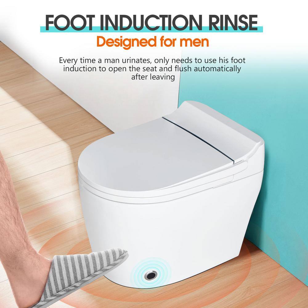 LTMATE Electric Elongated Smart Toilet in White HDSMT2209CDM