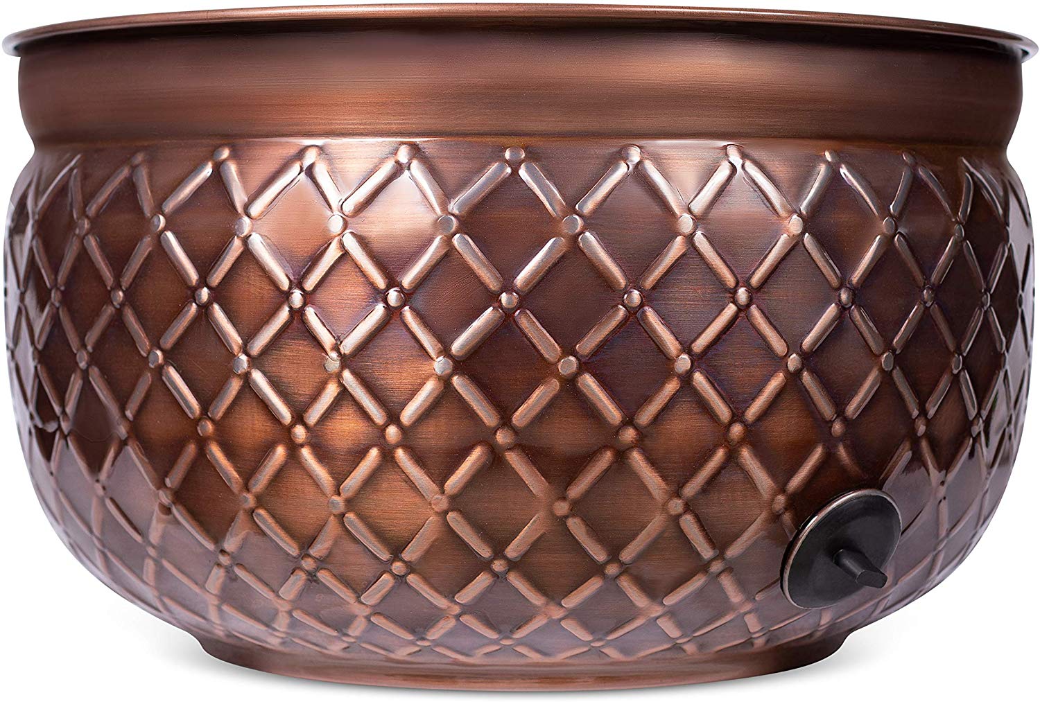 BirdRock Home Decorative Water Hose Pot - Copper - Drainage Hole - Group