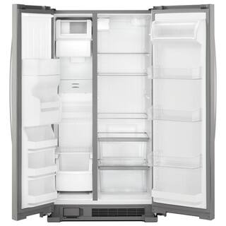 Whirlpool 25 cu. ft. Side by Side Refrigerator in Monochromatic Stainless Steel WRS335SDHM