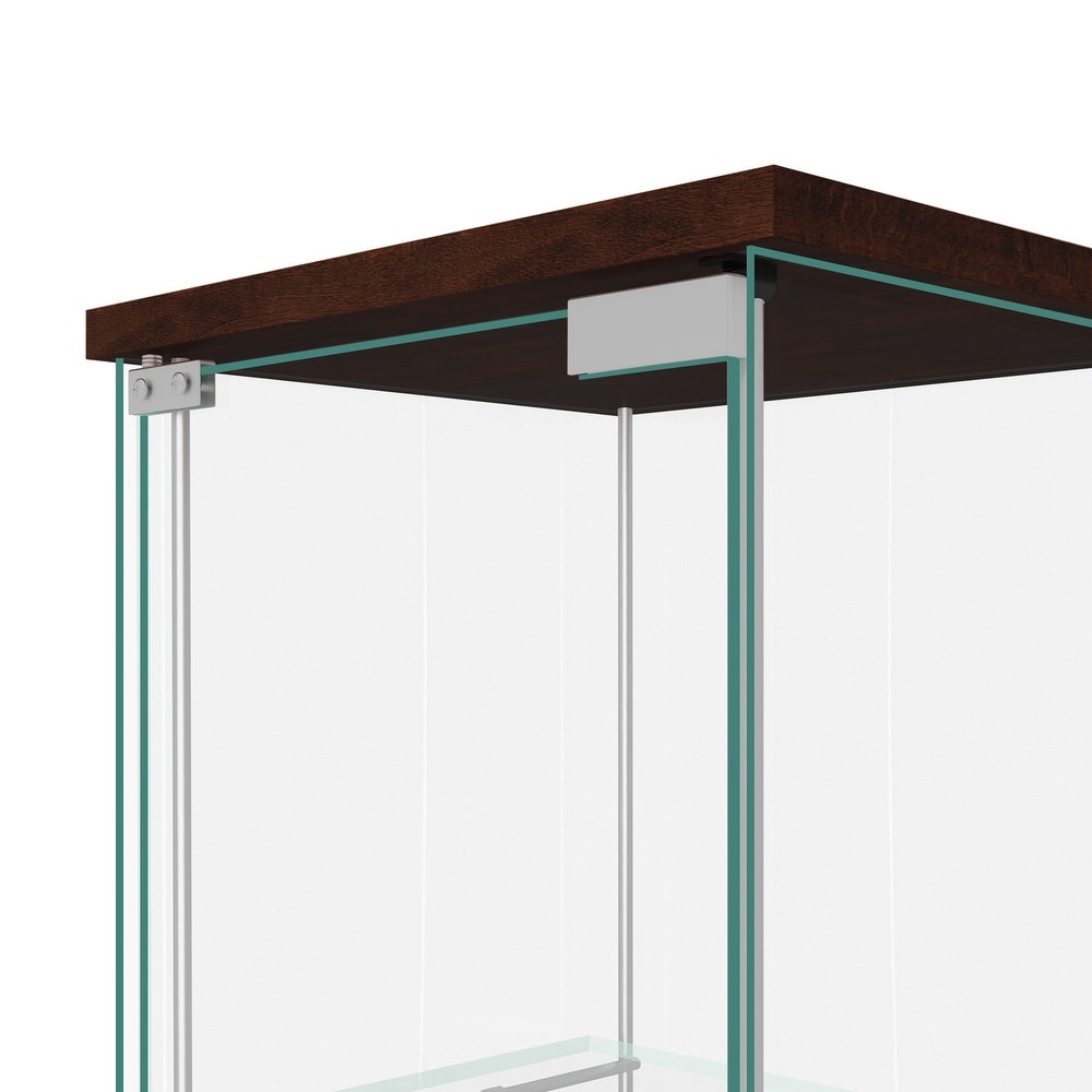 Tempered Glass Bookshelf Curio Display Cabinet