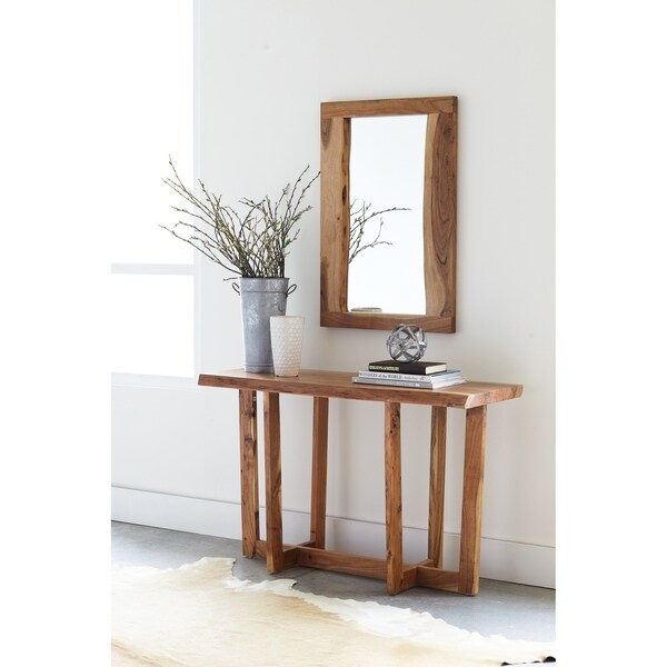 Berkshire Natural Live Edge Wood Media Console Table， Natural