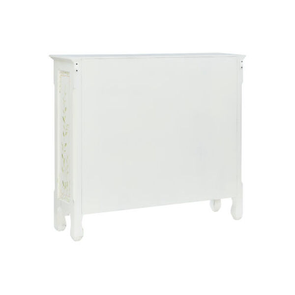 White Hand Painted Two-Door Console