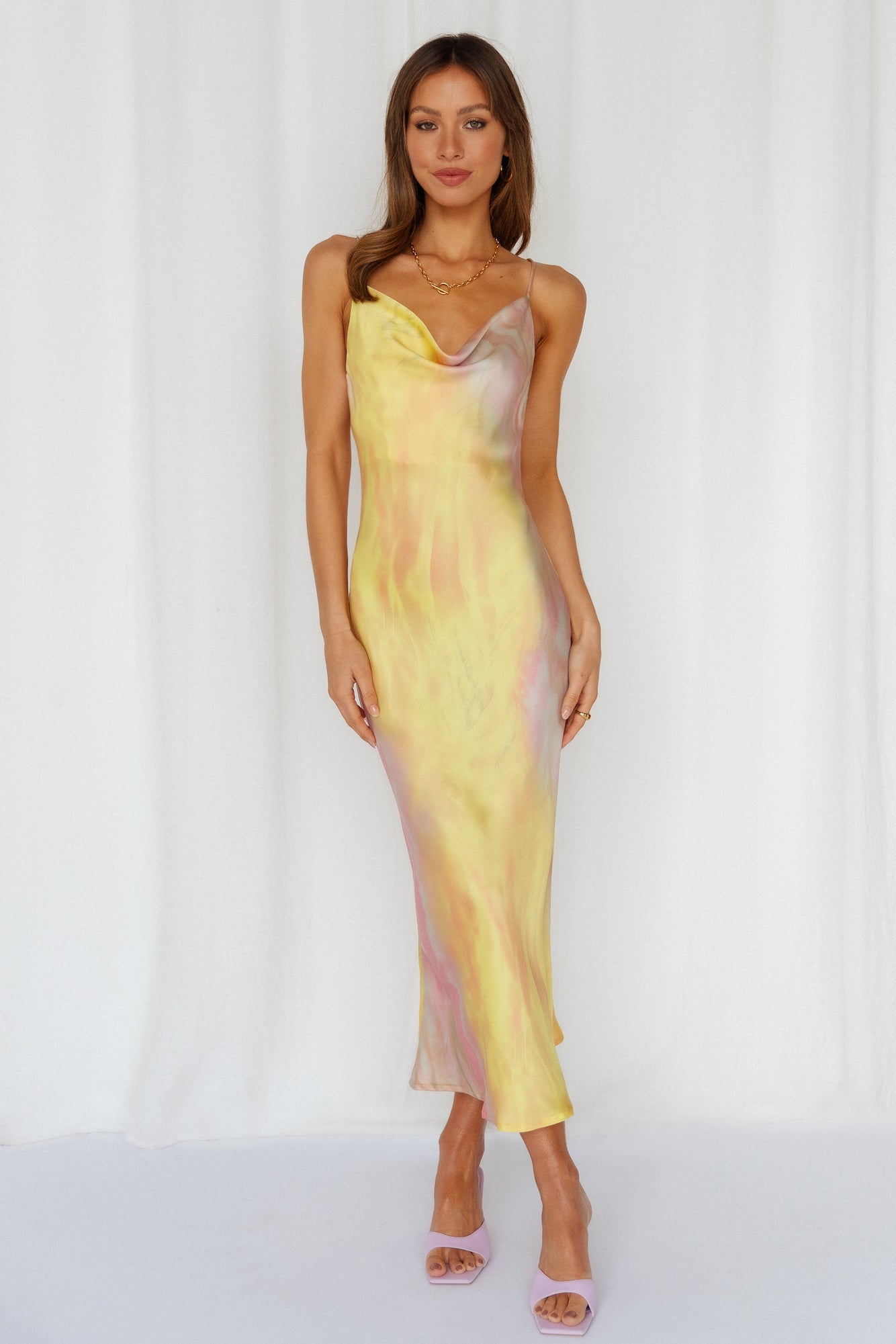 Mirror Mirror On The Wall Midi Dress Yellow