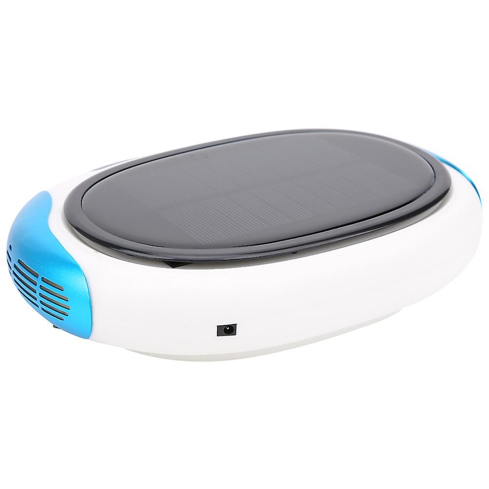 Solar Air Purifier Car Negative Ion Purifier For Purification Formaldehyde Removal Usb Chargingblue And White