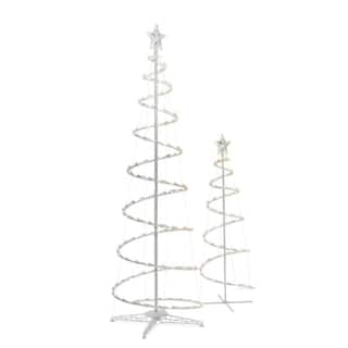 2-Piece LED Spiral Trees Holiday Yard Decoration TY-S46-C